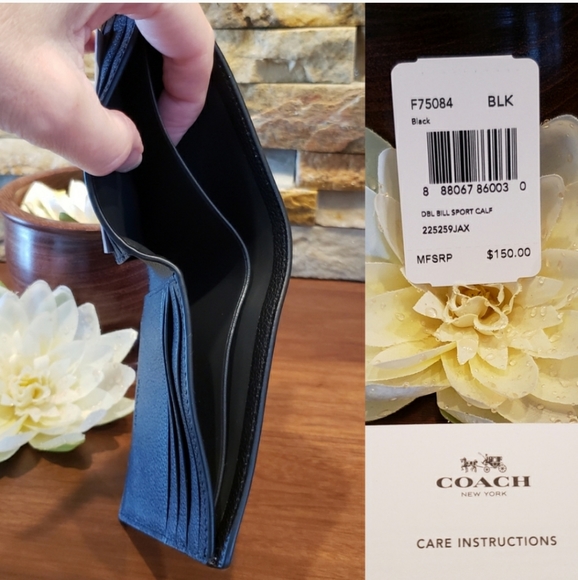 *SALE* NEW Coach Leather Wallet & Luggage Tag - Picture 4 of 8